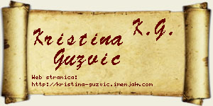 Kristina Gužvić vizit kartica